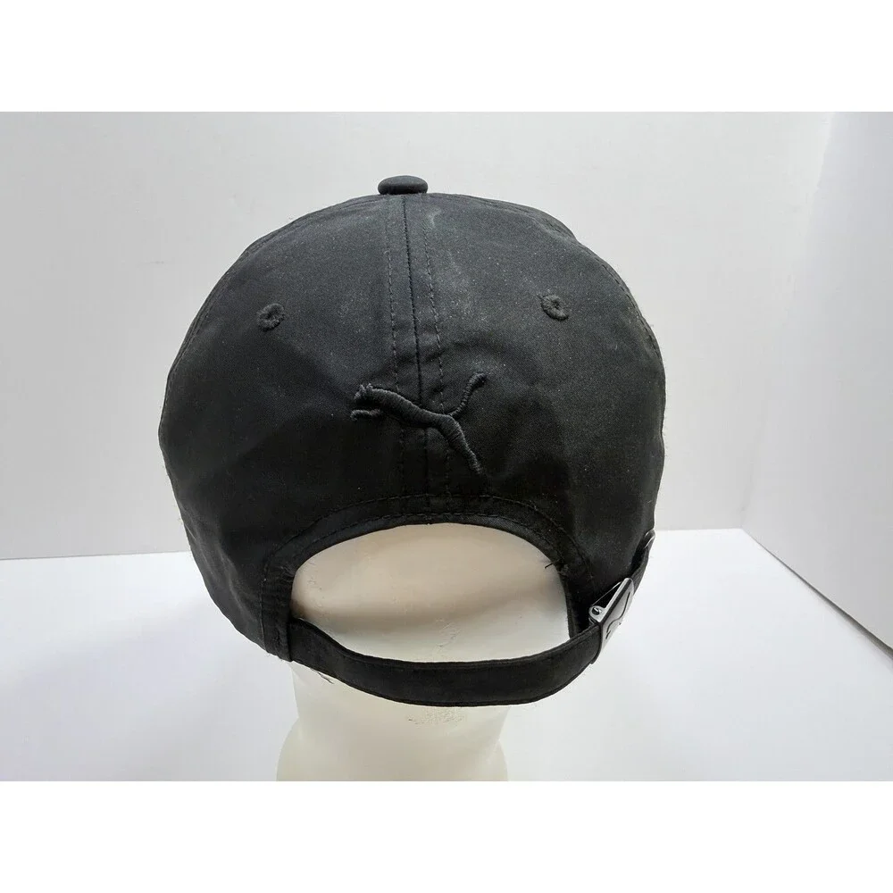 PUMA Men's Black Adjustable Baseball Cap Hat with Embroidered Logo